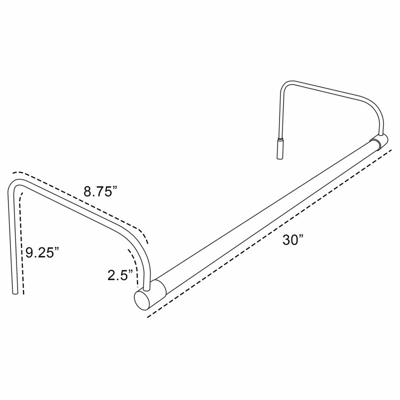 Budget π Cocoweb Inc. 30" Slim Line Art Light, Satin Nickel With Dimmable Direct Wire Kit 𧨠- Image 2