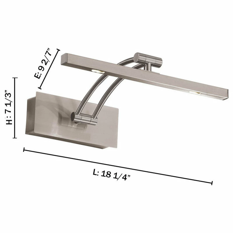 Flash Sale π EGLO USA 2x 3.4W LED Picture Light, Matte Nickel Finish π - Image 2