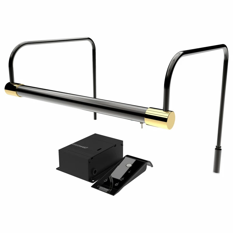 New π Cocoweb Inc. 12" Slim Line Frame Light, Black/Brass With Hard Wire Kit And Remote π