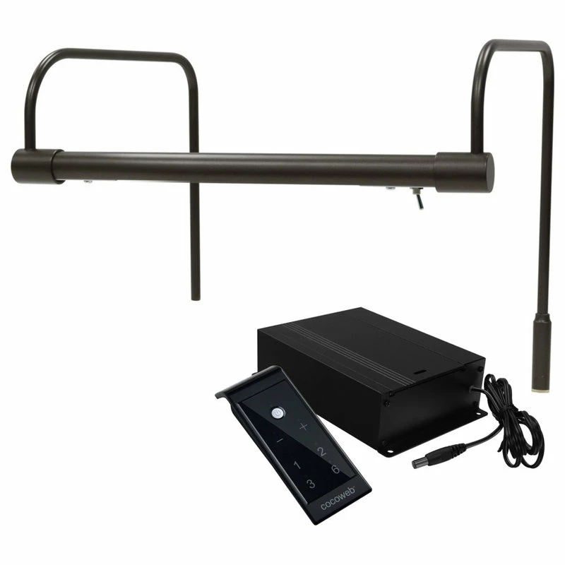 Budget π₯° Cocoweb Inc. 12" Slim Line Frame Light, Mahogany Bronze With Hard Wire Kit And Remote π