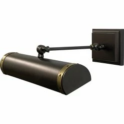 Outlet ❤️ American Lighting Brands Steamer Picture Light, Mahogany Bronze With Antique Brass Accents 🛒