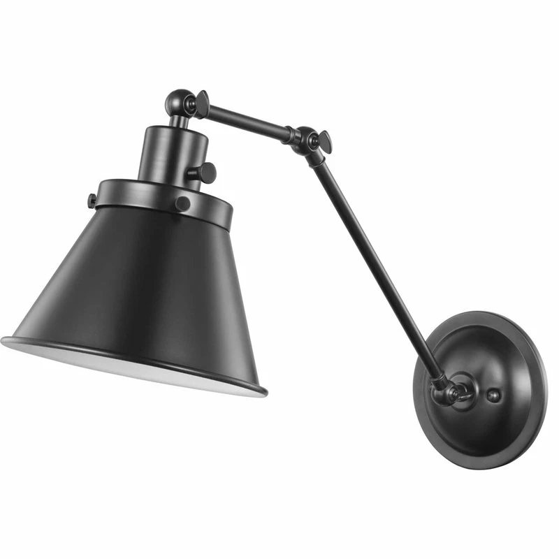 Outlet π Progress Lighting Hinton 1 Light Swing Arm Or Wall Lamp, Black βοΈ - Image 8