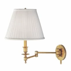 Best Sale 😍 Hudson Valley Lighting Ludlow, One Light Swing-Arm Wall Sconce, Satin Nickel Finish 👏