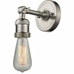 Best deal π Innovations Lighting Franklin Restoration Bare Bulb 1 Light Wall Sconce, Brushed Satin Nickel π