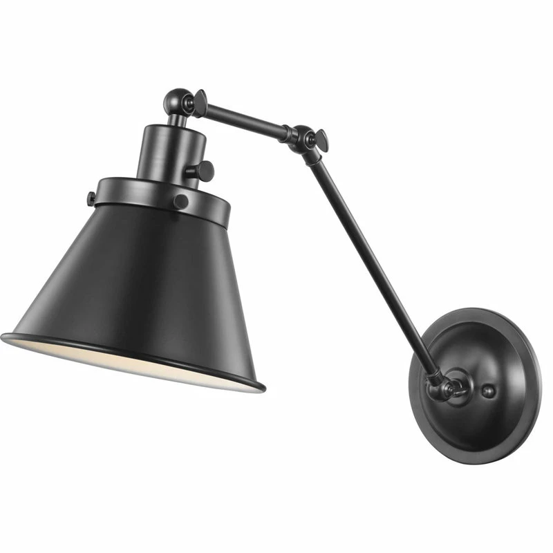 Outlet π Progress Lighting Hinton 1 Light Swing Arm Or Wall Lamp, Black βοΈ - Image 9