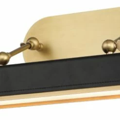 Deals 💯 Alora Valise Picture Light, Vintage Brass/Tuxedo Leather, 19.75"Wx1.875"Hx9.75"E 🔔
