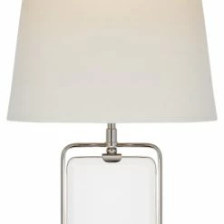 Buy ✔️ Signature Collection Henri Framed Jewel Sconce In Crystal And Polished Nickel With Linen Shade ⌛