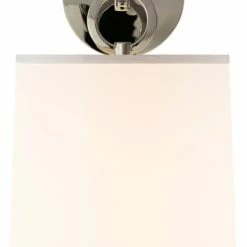 Best Pirce ⭐ Signature Collection French Cuff Sconce In Polished Nickel With Silk Shade 👏