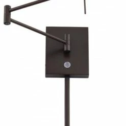 Hot Sale 👏 Minka Aire George Kovacs Reading Room 1-Light LED Swing Arm Wall Lamp P4308-647, Bronze 😉