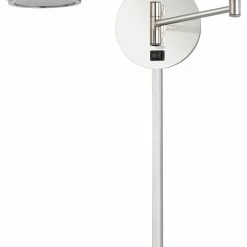 Budget 😀 Cal Lighting Villach Swing Arm Or Wall Lamp, Chrome 👏