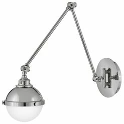 Deals 🥰 Hinkley Fletcher Medium Single Light Sconce, Polished Nickel 🎉