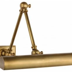Wholesale ❤️ Visual Comfort Cabinet Maker Double Library Light, 1-Light, Hand-Rubbed Antique Brass, 12"W ✨
