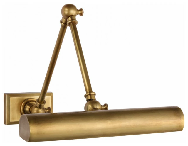 Wholesale β€οΈ Visual Comfort Cabinet Maker Double Library Light, 1-Light, Hand-Rubbed Antique Brass, 12"W β¨