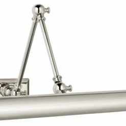 Wholesale 🥰 Visual Comfort Cabinet Maker Double Library Light, 1-Light, Polished Nickel, 18"W 😀