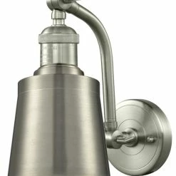 Coupon 🔥 Innovations Lighting 1-Light Sconce, Satin Brush Nickel, LED 💯