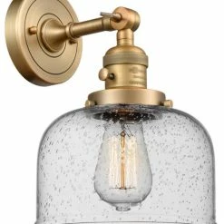 Flash Sale 😍 Innovations Lighting 1-Light 8" Sconce Brushed Brass - Bulb Included 😀