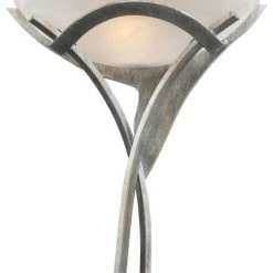Promo 😍 Elk Home Aurora 1-Light Sconce, Tarnished Silver With White Faux-Alabaster Glass ⭐