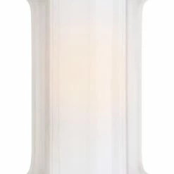 Discount 💯 Visual Comfort Chirac Wall Sconce, 1-Light, Polished Nickel, White Glass, 14"H 🛒