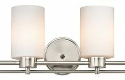 Top 10 🎁 Destination Lighting Modern Bathroom Light With White Glass In Satin Nickel Finish ✔️