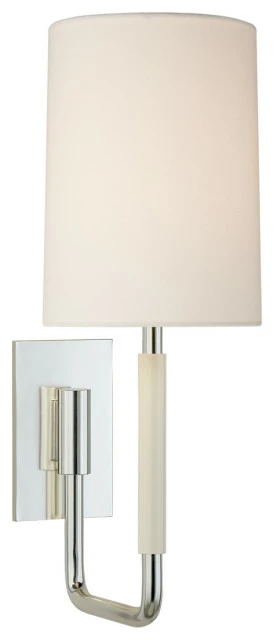 Buy π Signature Collection Clout Small Sconce In Soft Silver With Linen Shade π―