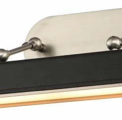 Promo 🧨 Alora Valise Picture Light, Aged Nickel/Tuxedo Leather, 19.75"Wx1.875"Hx9.75"E ⌛
